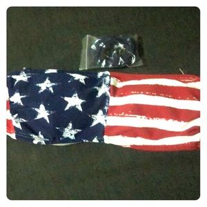 XS Xhilaration flag bandeau bikini top